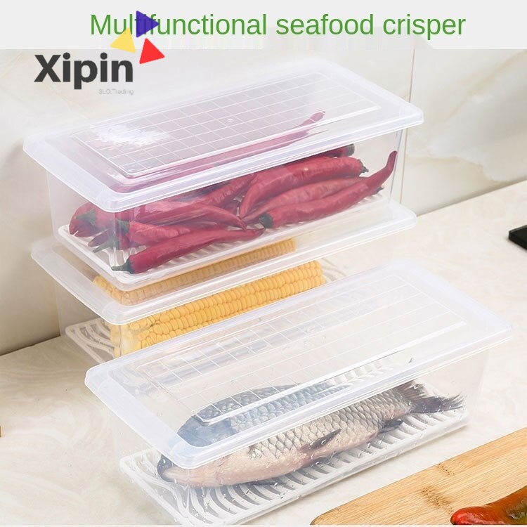 Fresh-Keeping Box Plastic Fish Box Seafood And Vegetable Rectangular ...