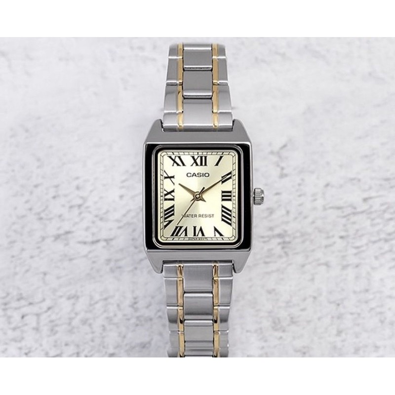 Casio LTP V007SG 9B Ladies Analog Quartz LTPV007SG 9B Two tone Watch