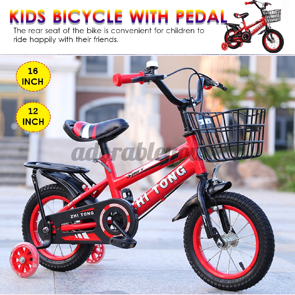 kids bicycle with training wheels
