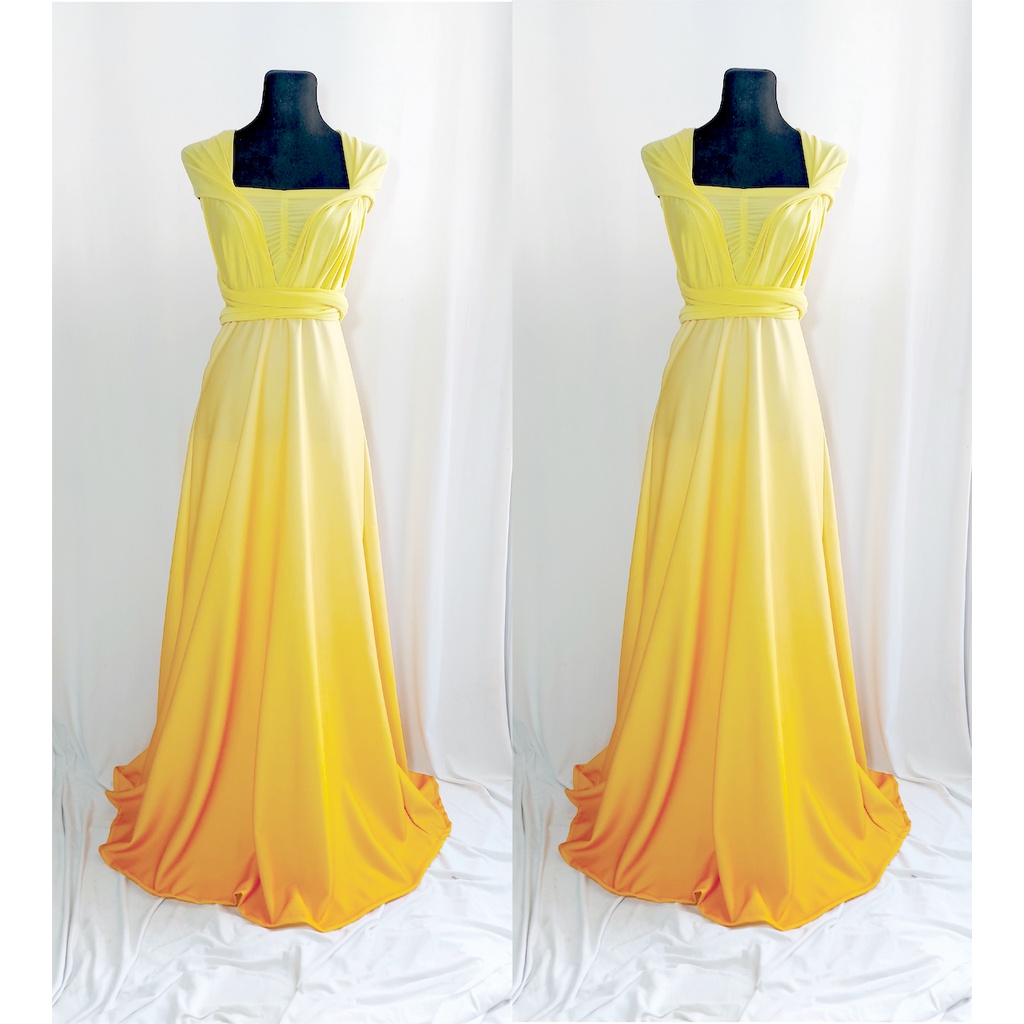 ombre yellow dress