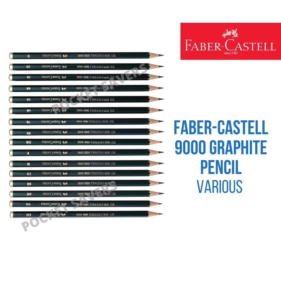 FABER CASTELL Graphite Pencil 9000 (Per Piece, H / B / F / HB Series ...