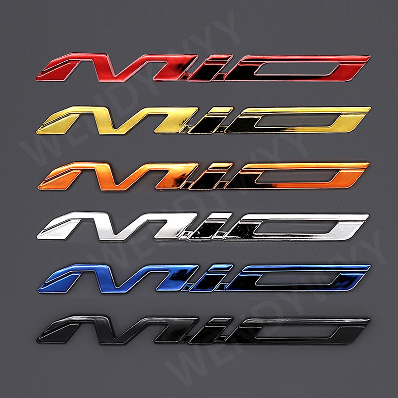 2pcs MIO Motorcycle sticker decels MIO electroplating car logo For ...