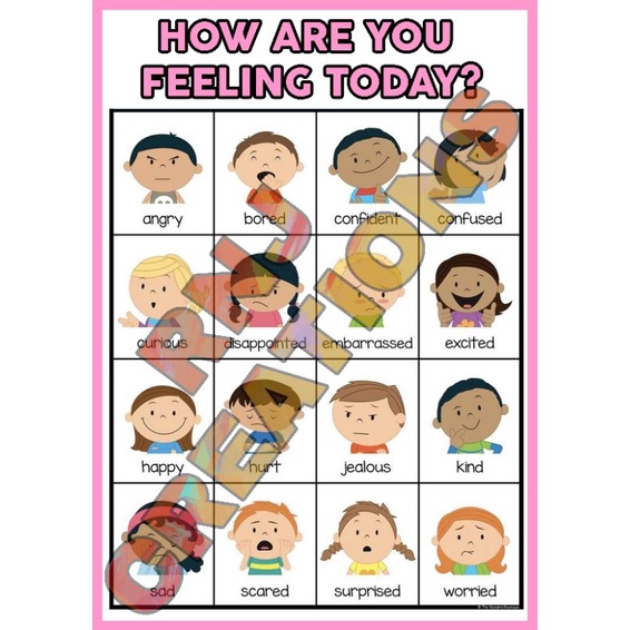 LEARNING CHARTS - EMOTION tarpaulin made | Shopee Philippines