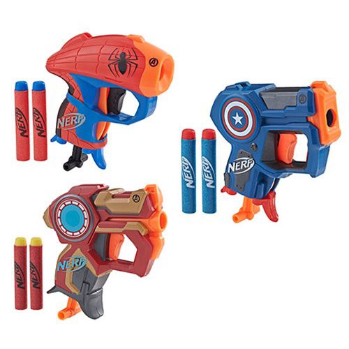 Nerf Microshots Marvel Collection (Spiderman, Iron Man, Captain America ...