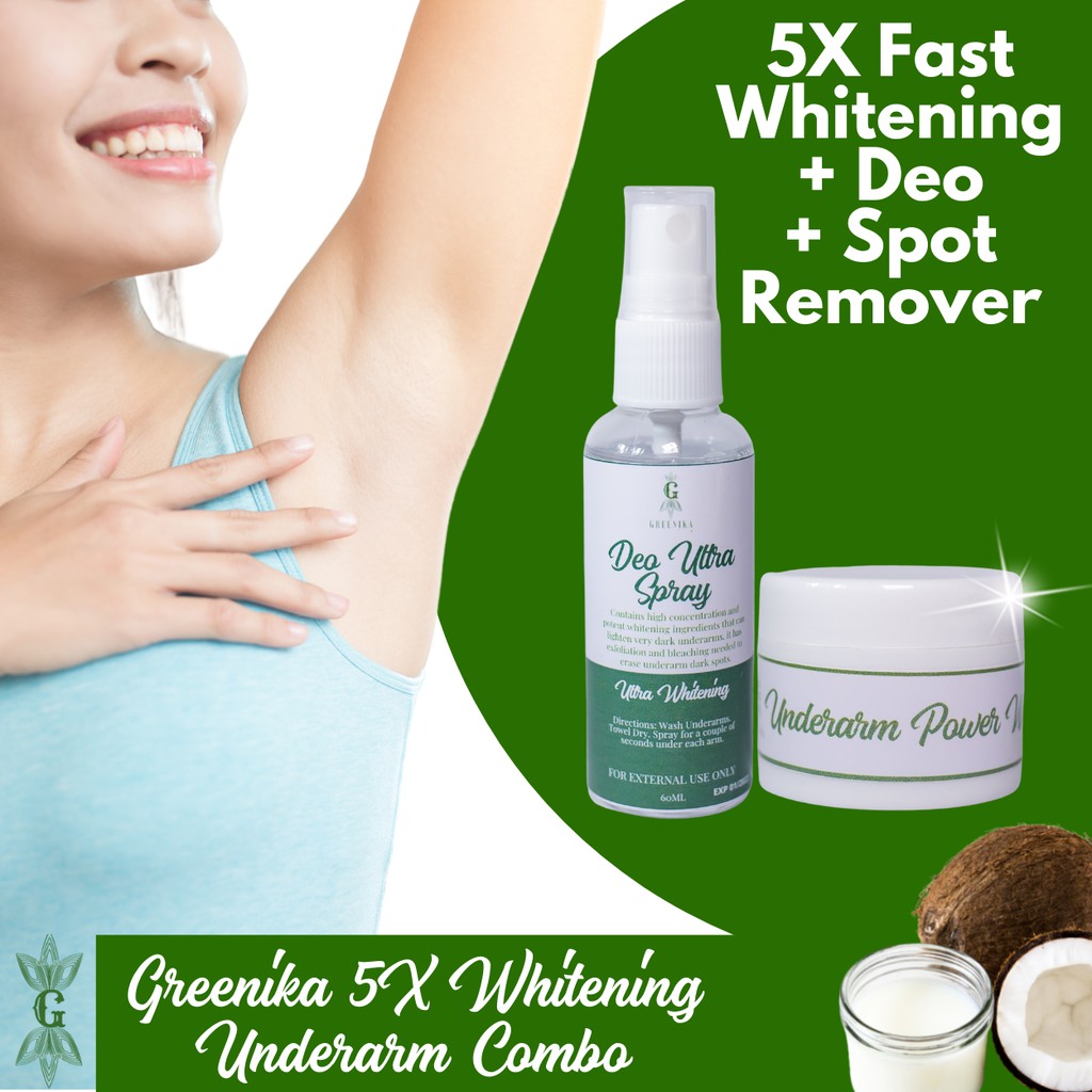 [ 5X UNDERARM COMBO WHITENING + DEODORANT ] Greenika Underarm Spray