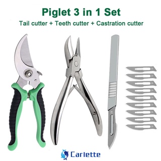 3 in 1 pig Kit  pig castration cutter piglets teeth cutter piglets tail cutter for piggery farm
