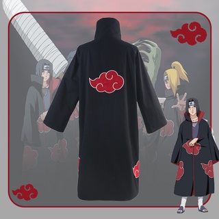 Anime Narutos Itachi Uchiha Akatsuki Cape Dust Cosplay Costume Cloak coat   KL 