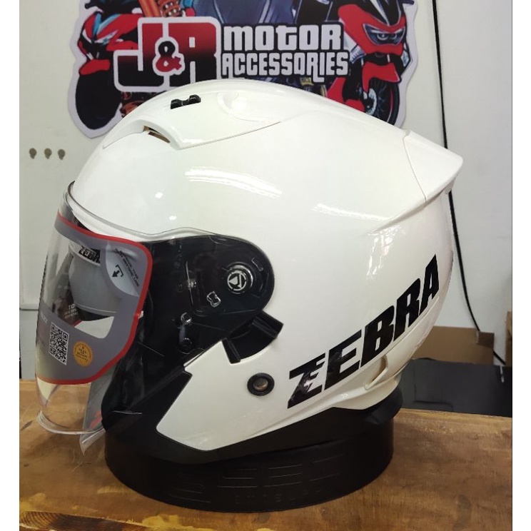 ZEBRA HALF FACE HELMET DUAL VISOR Shopee Philippines