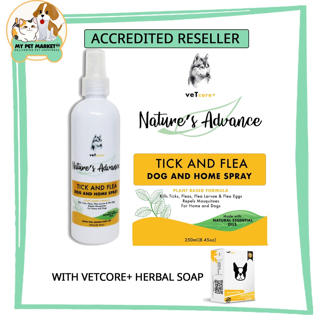 VetCore Tick and Flea Spray with Herbal Soap | Shopee Philippines