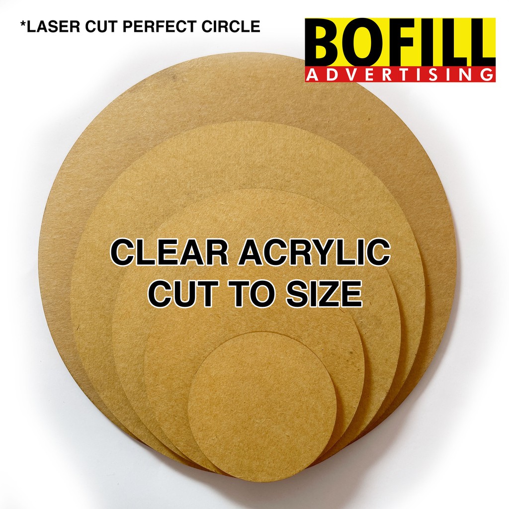 Clear Acrylic Circle Blanks DIY 2" to 6" Round Clear Pre Cut Sheets Customized Size Glass