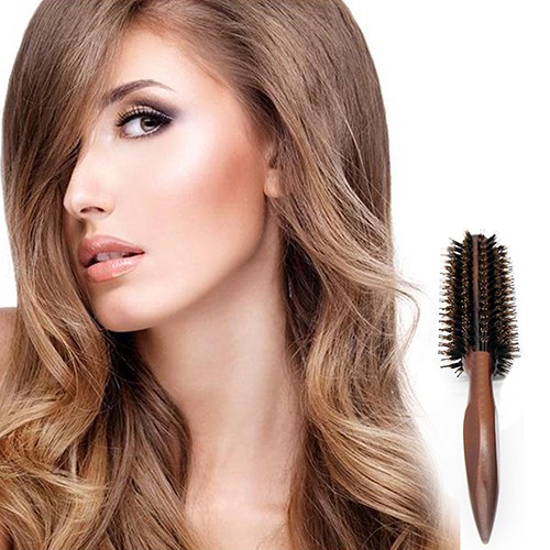 Anti Static Carbon Boar Bristle Brush Eliminating Frizzy Comb