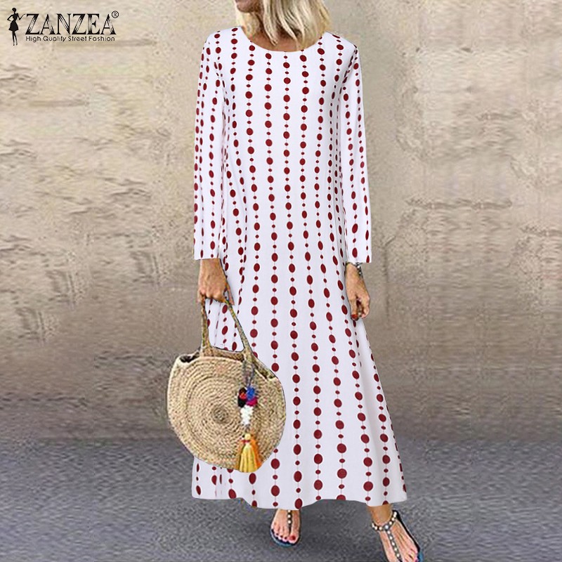 polka dot maxi dress