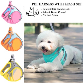 Dog leash Dog Harness with leash dog collar and leash dog leash with harness puppy leash pet harness