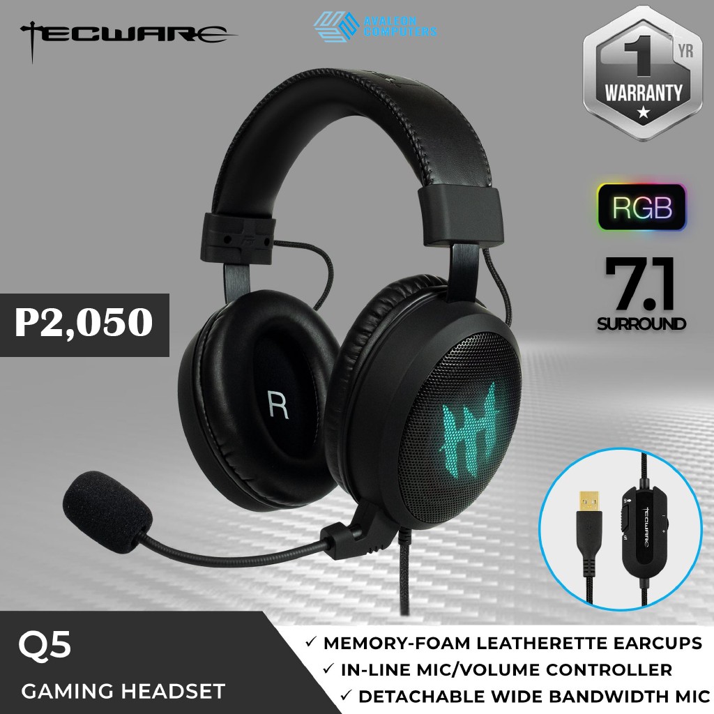 tecware q5 rgb gaming headset