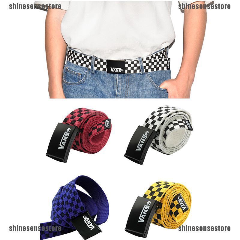 VANS canvas belt men and women Letter 