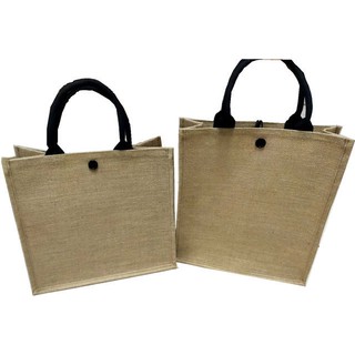 Linen Jute Tote Bag Plain Abaca Burlap Sling Shoulde Bag | Shopee ...