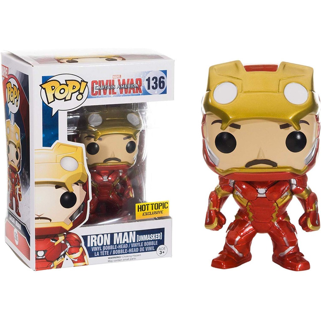 funko pop iron man infinity war unmasked