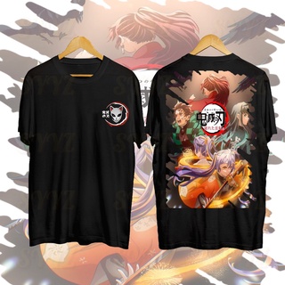 Demon Slayer Anime T Shirt Kochou Shinobu Cotton Oversized Round Neck Tops Tees T-shirts #4