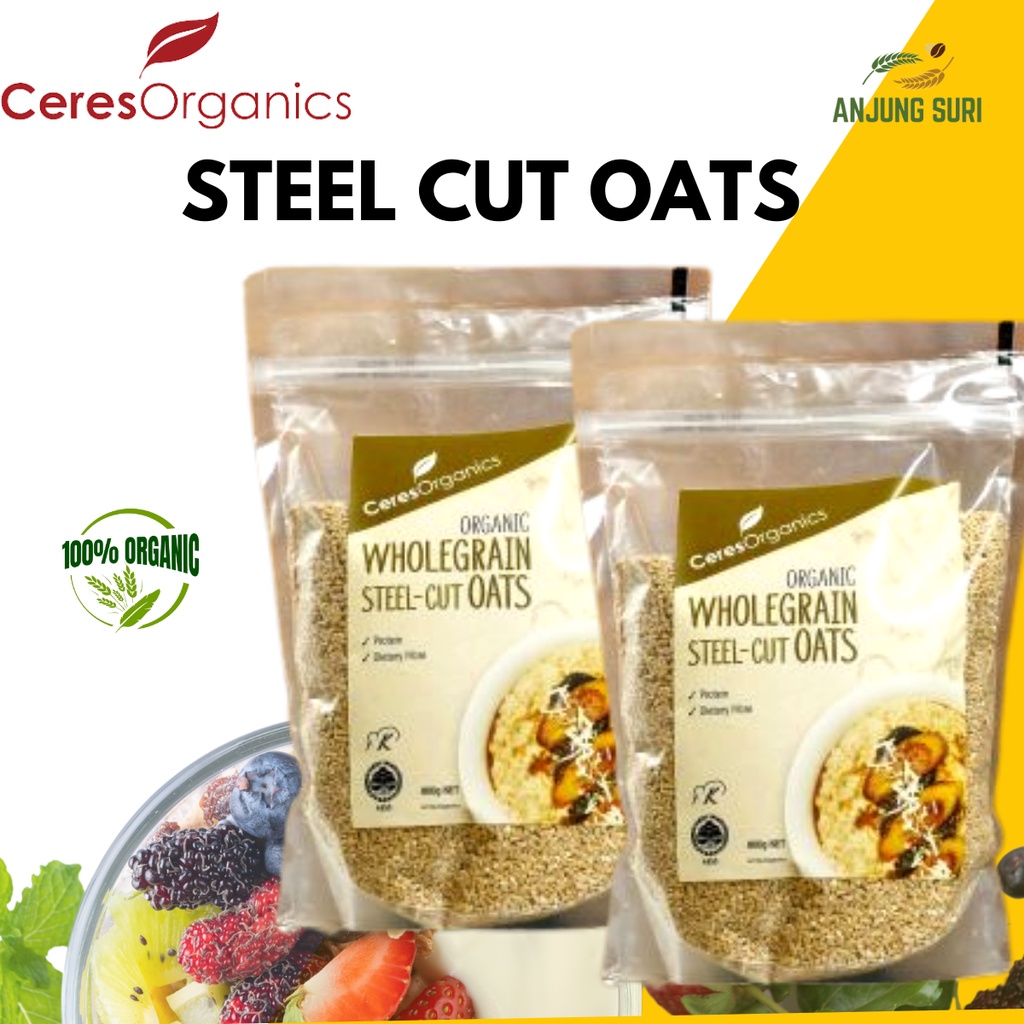 Ceres Organics Wholegrain Steel Cut Oats Great Source Of Protein And Dietary Fiber 900gm Steel Cut