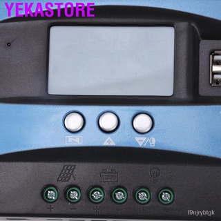 Yekastore Solar Panel Charge Controller  Low Heat Generation Open Circuit Protection LCD Display MPP #9