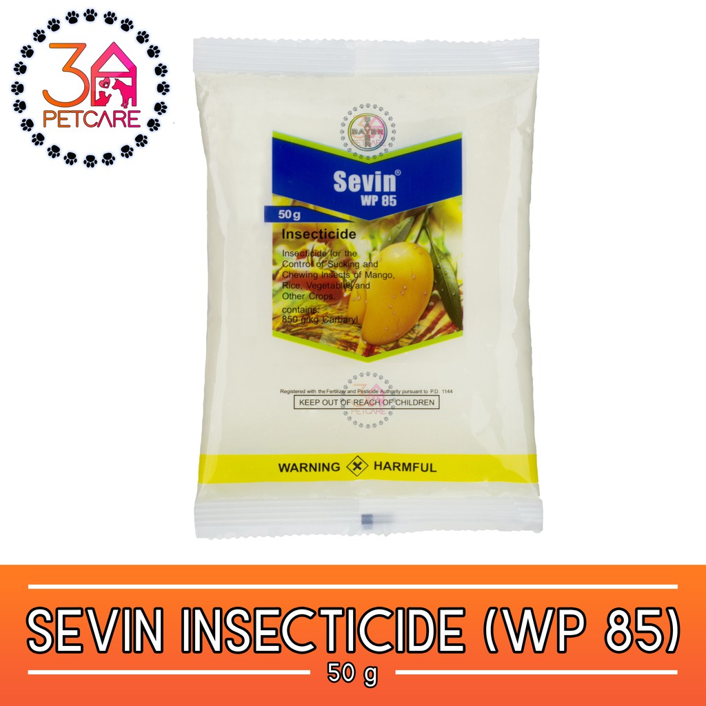 Sevin WP 85 Powder Insecticide for Plants and Pets (50g ...