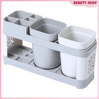 [Wishshopelxj] Toothbrush Holder  Storage Caddy Set for Vanity Counter Sink Family Adults #8