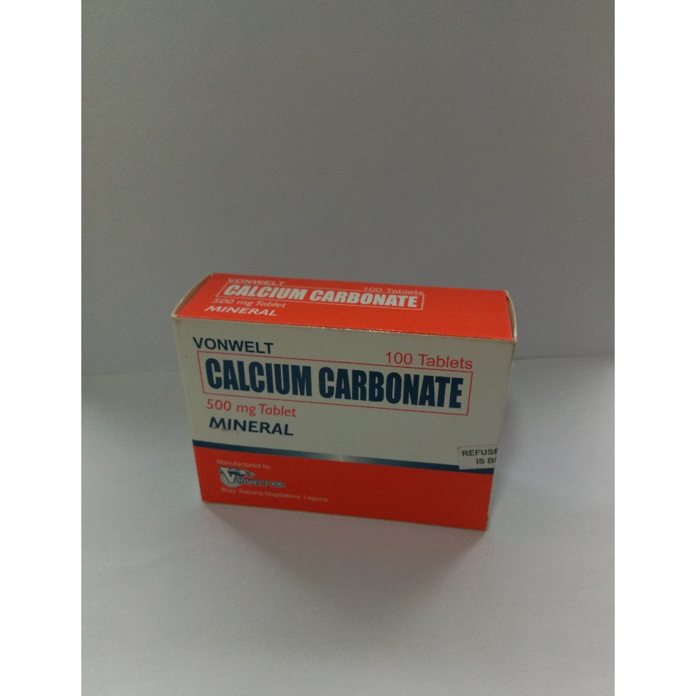 Calcium Carbonate 500mg Tablet By 100s Shopee Philippines