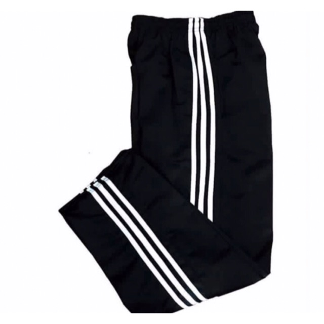 white striped track pants