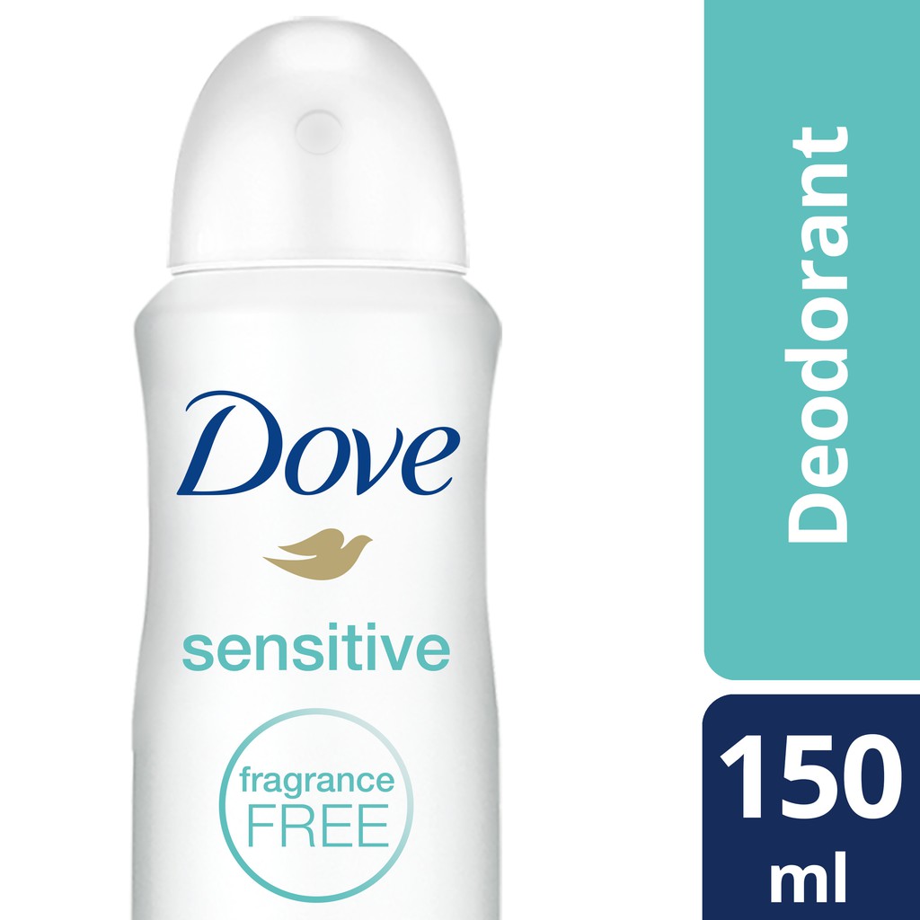 Dove Deodorant Spray Sensitive Hypoallergenic Fragrance Free 150ml Shopee Philippines