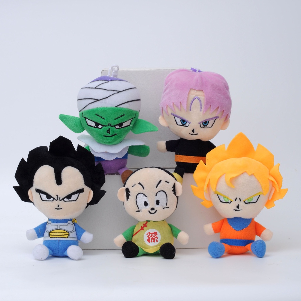 5PC 10cm Anime Dragon Ball Z Plush Stuffed Toys Cartoon Guko Torankusu ...