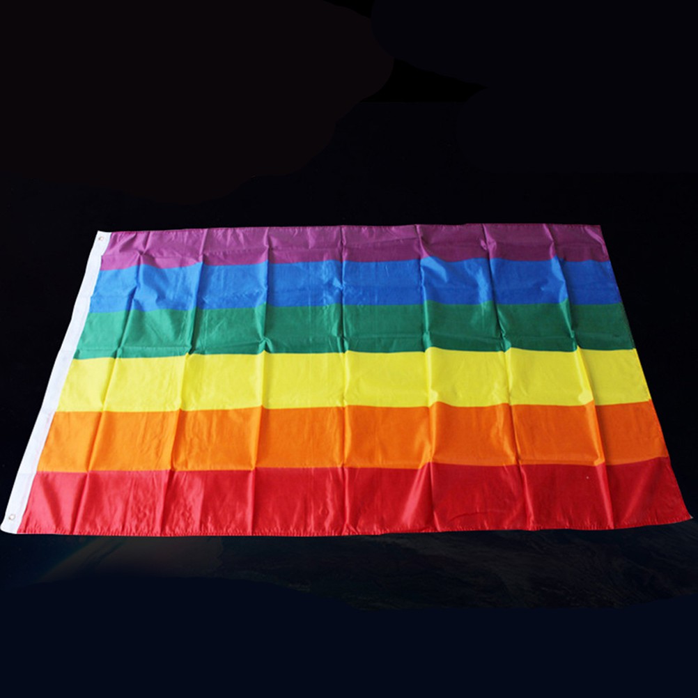 1Pc Creative Rainbow Flag Lesbian Gay Rainbow LGBT Flag Banner for Celebration