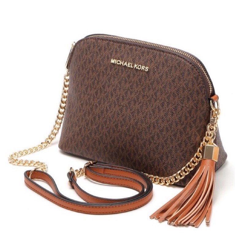 Mk sling bag brown online