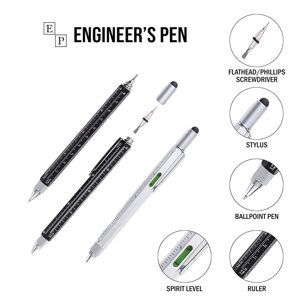Signal legemliggøre Kemi 6-in-1 Multifunction Engineer's Tool Ballpen | Shopee Philippines