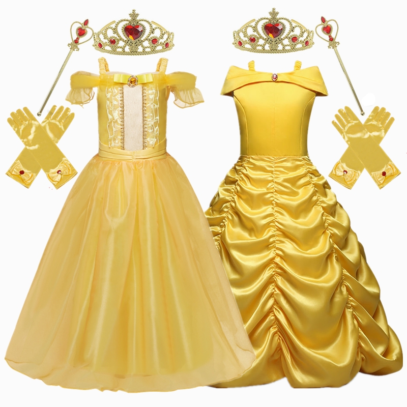 yellow ball gown for kids