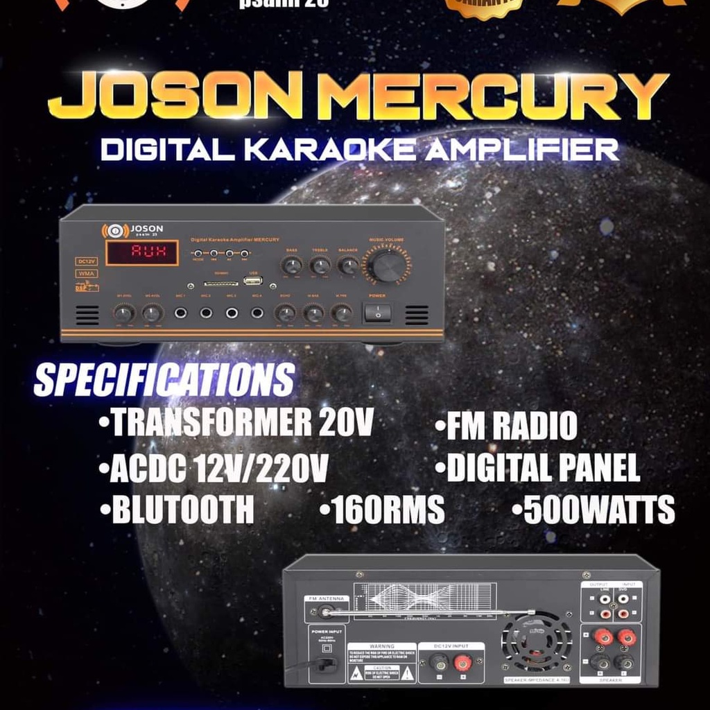 2022 Joson Mercury Amplifier (Digital Amplifier) AC DC Amplifier FM ...