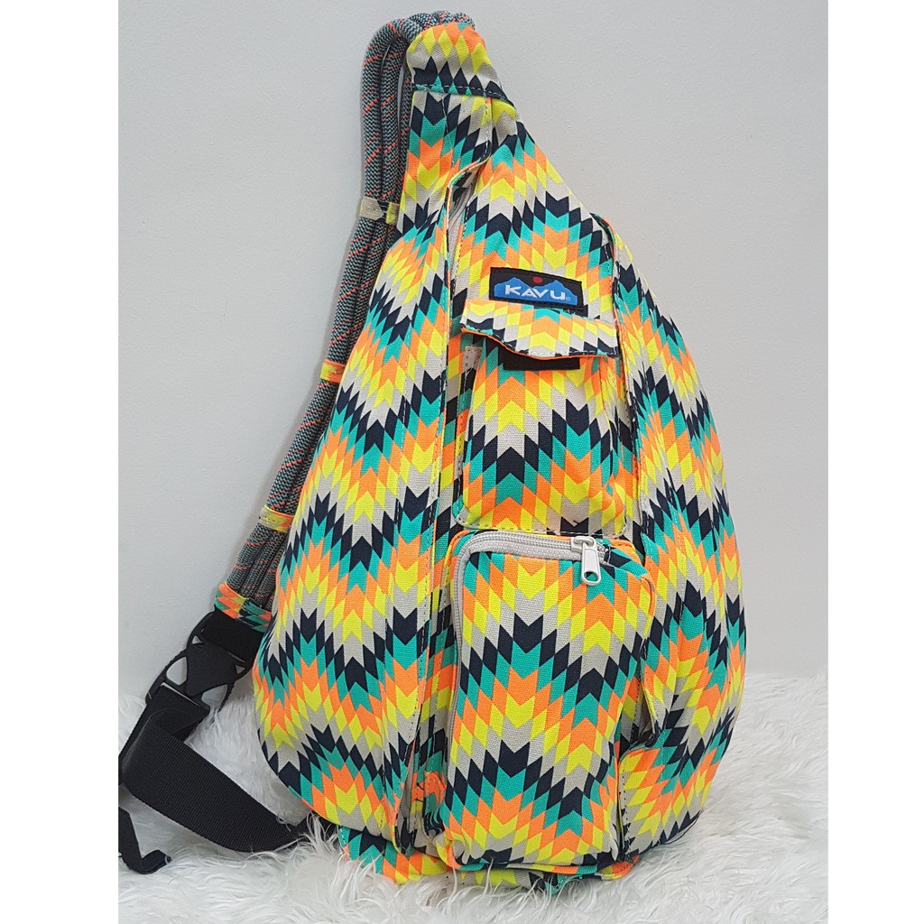 yellow kavu rope sling bag