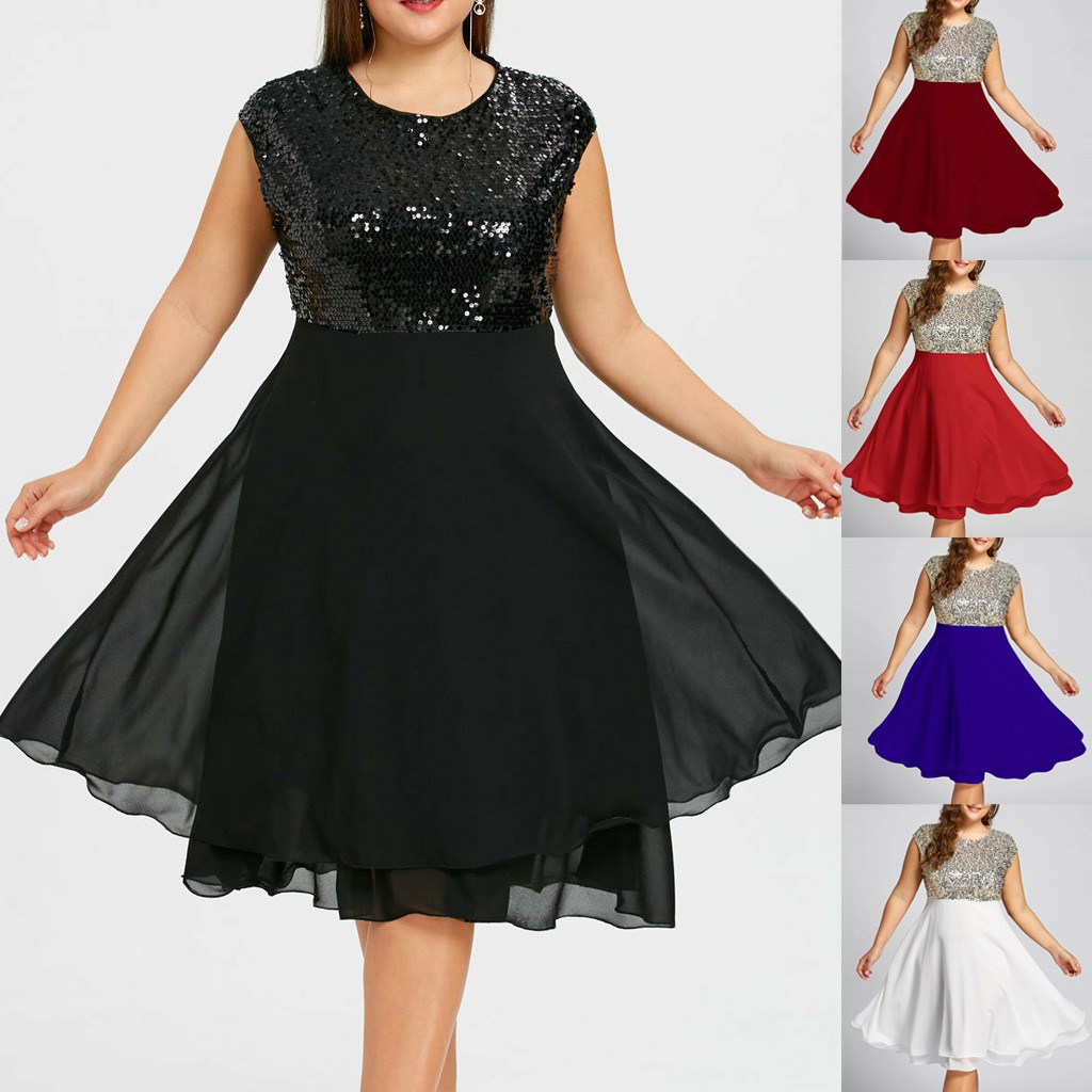women's plus size sequin dresses