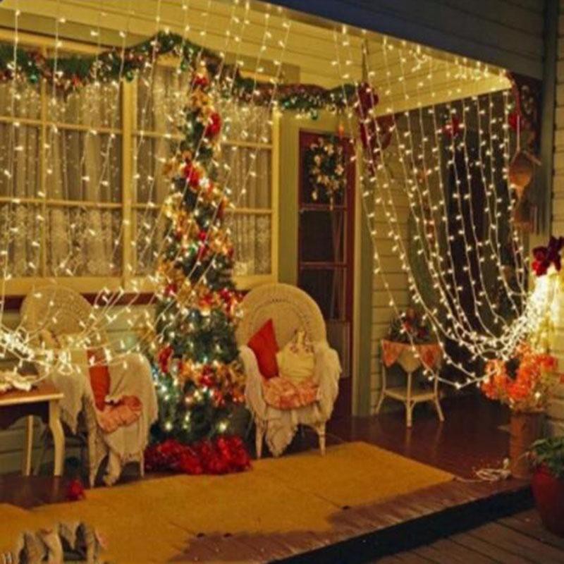 Christmas Lights Star Led Light Window Curtain Icicle Lights Room