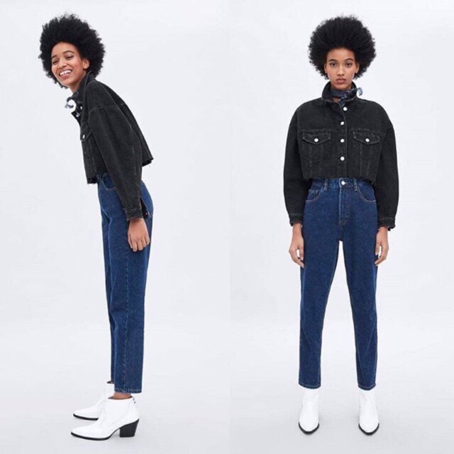 zara denim cropped jacket