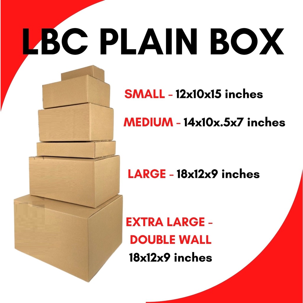 RE LBC Express Size Shipping Box Packaging Box Corrugated Box Shopee Philippines