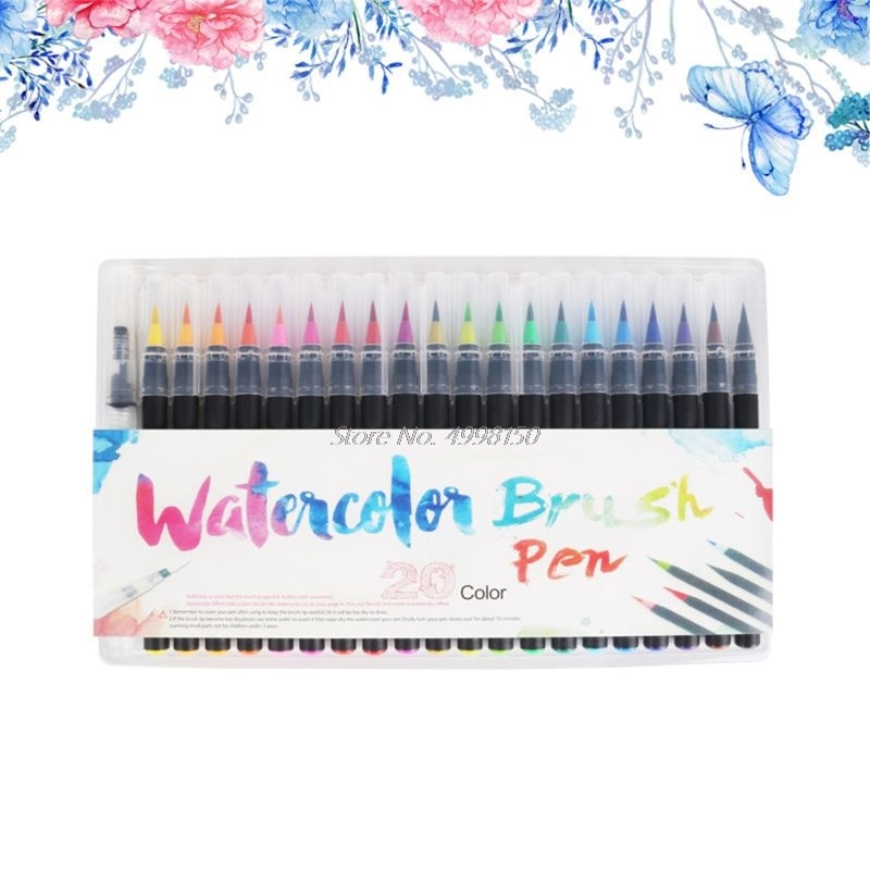 Buy Beauenty - 20 Pieces Color Brush Pens Set Watercolor Brush Pen Color  Markers For Painting Cartoon Sketch Calligraphy Drawing Manga Brush Online  - Shop Toys & Outdoor on Carrefour UAE