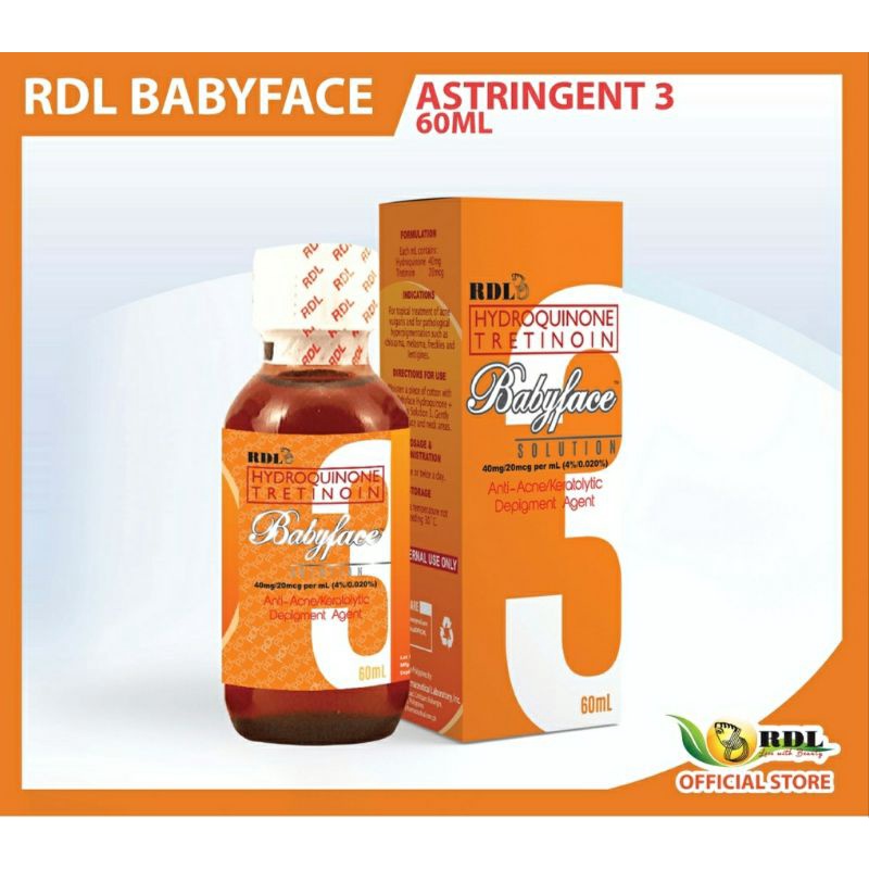 RDL Babyface Astringent3 (60ml) Shopee Philippines