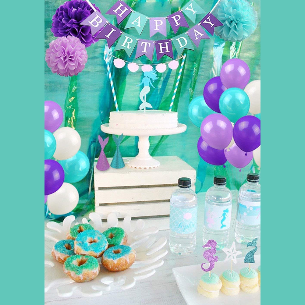 mermaid baby shower balloons