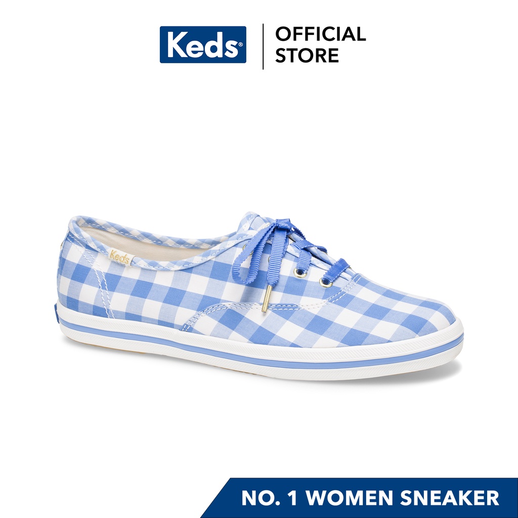 Keds Champion Kate Spade Gingham Sneakers (Periwinkle) WF58182 | Shopee  Philippines