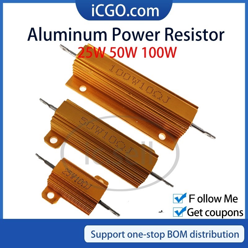 10pcs 25W 3.9 Ohm Aluminium Shell Power Housed Case Wirewound Resistor