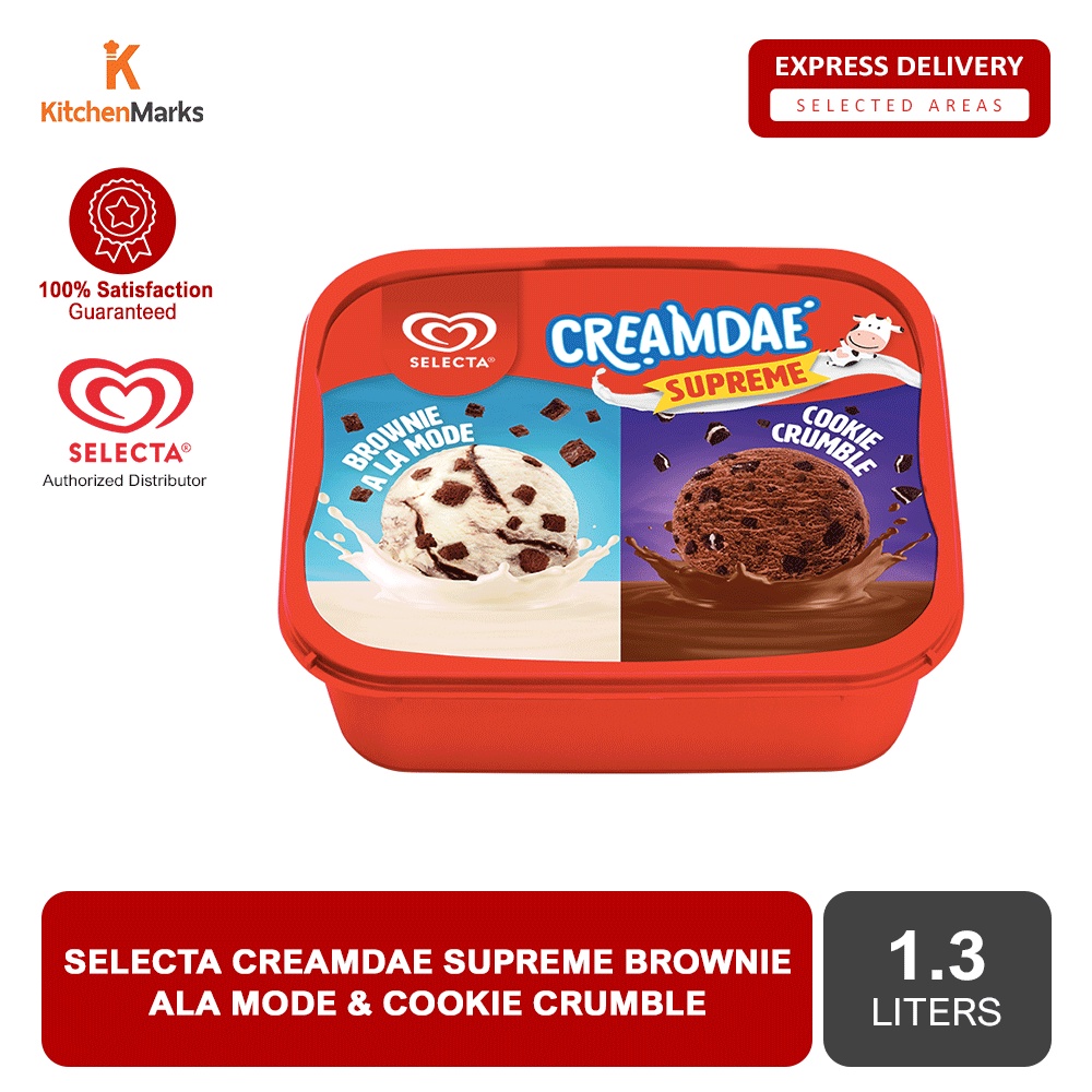 SELECTA Creamdae Supreme Brownie Ala Mode and Cookie Crumble 1.3L