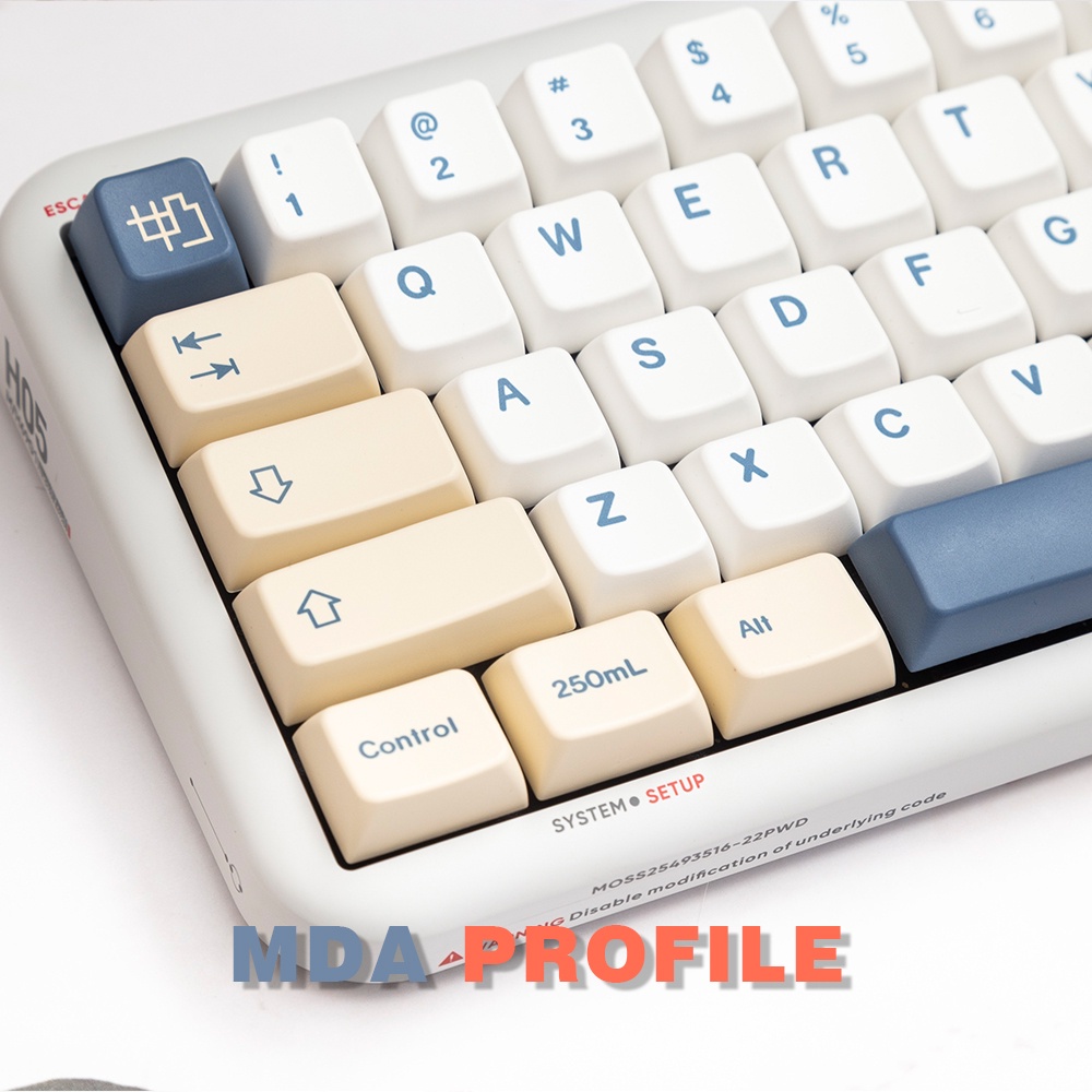 MDA/XDA Profile New Soy Milk Keycaps 141Key PBT Compatible with 60/70