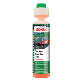 Concentrated Driver Glass Cleaner Ratio 1:100 Sonax 371141 250ml - Clean Stains, Prevent Insects, Pour Into The Water Tank First