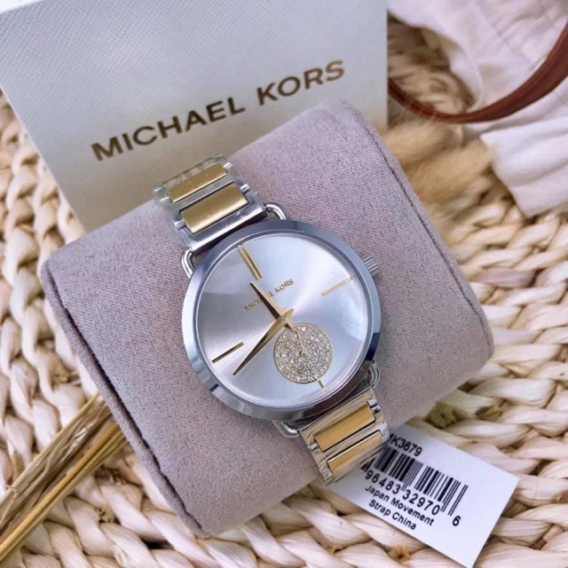michael kors women's portia mesh bracelet watch silver