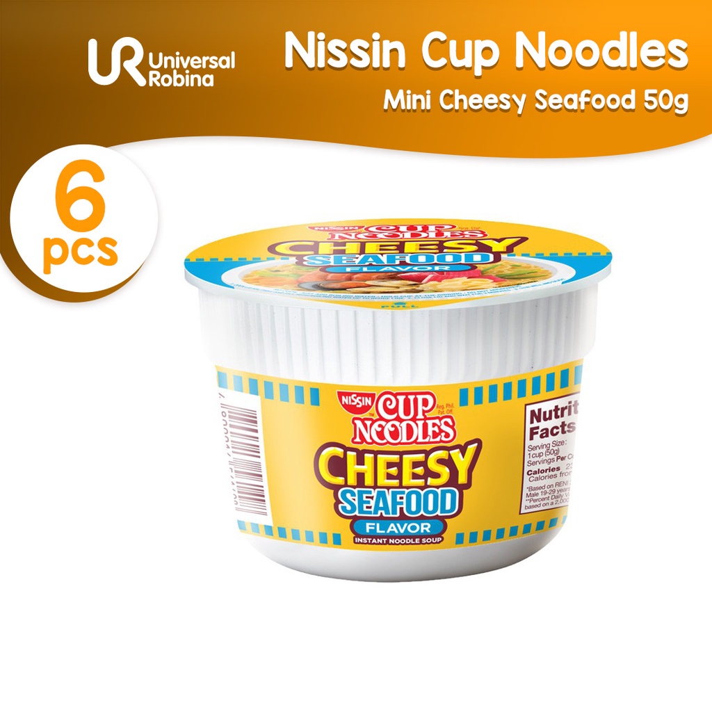 Nissin Cup Noodles Mini Cheesy Seafood (50g) x 6 | Shopee Philippines